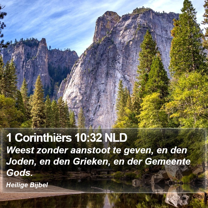 1 Corinthiërs 10:32 NLD Bible Study