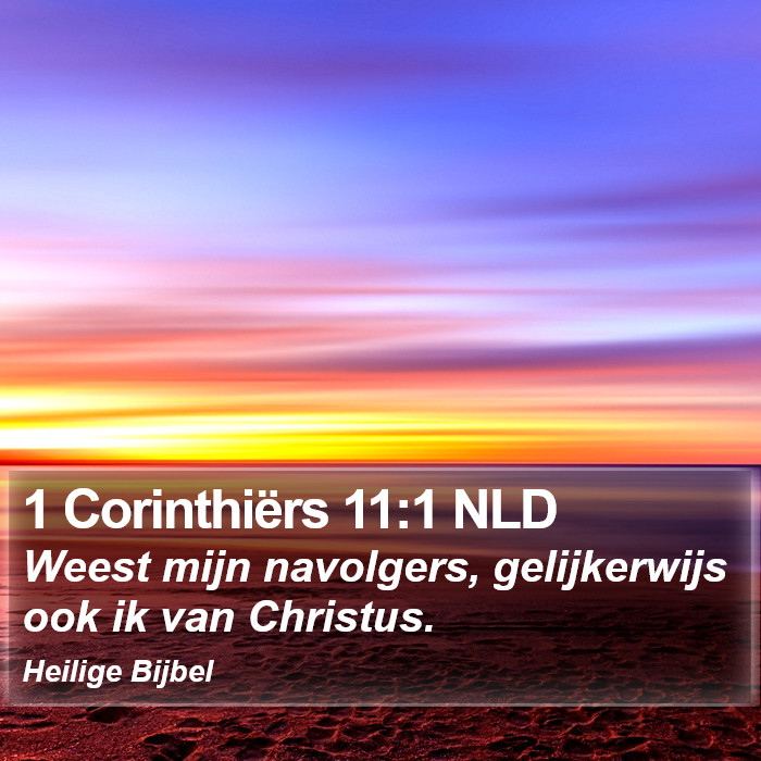 1 Corinthiërs 11:1 NLD Bible Study