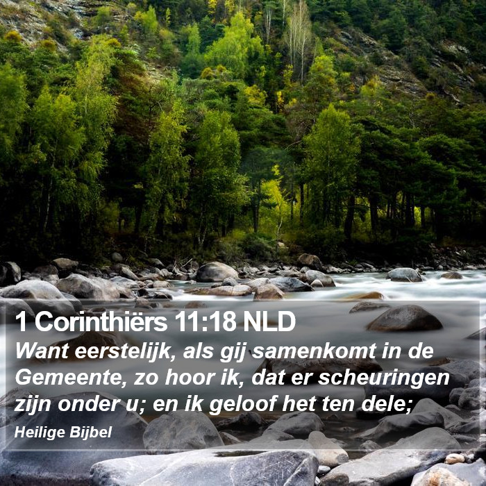 1 Corinthiërs 11:18 NLD Bible Study