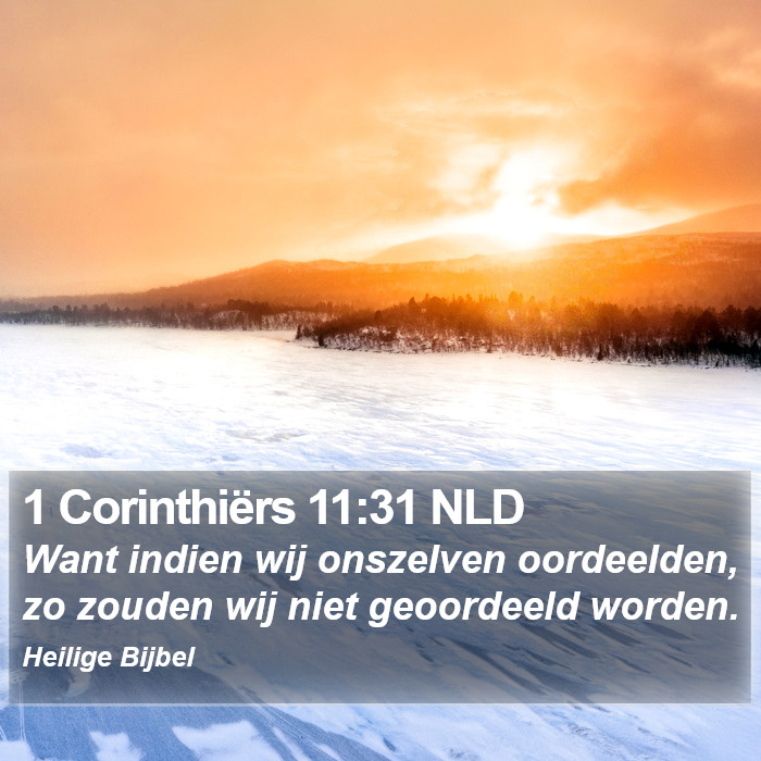 1 Corinthiërs 11:31 NLD Bible Study