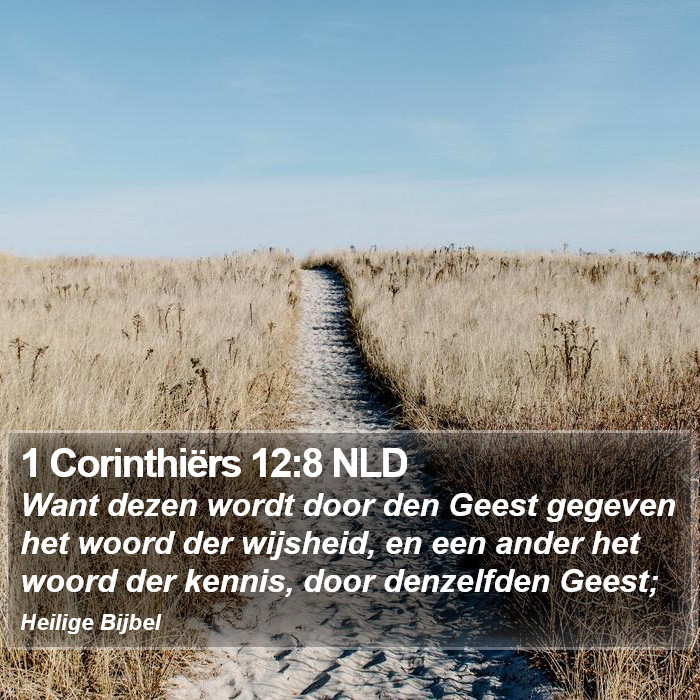 1 Corinthiërs 12:8 NLD Bible Study