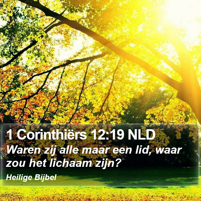 1 Corinthiërs 12:19 NLD Bible Study