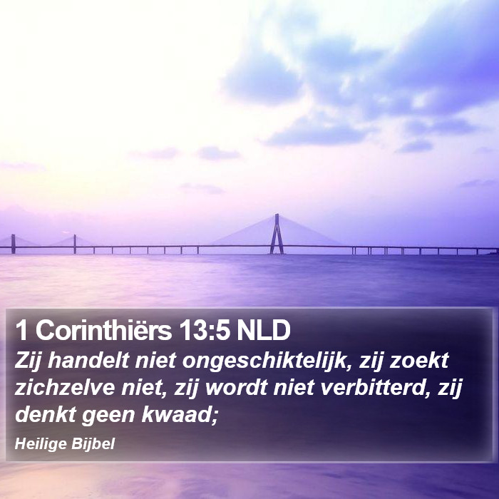 1 Corinthiërs 13:5 NLD Bible Study