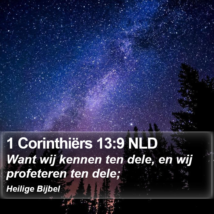 1 Corinthiërs 13:9 NLD Bible Study