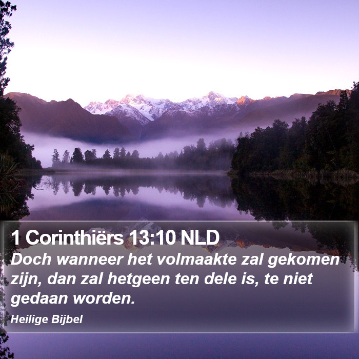 1 Corinthiërs 13:10 NLD Bible Study