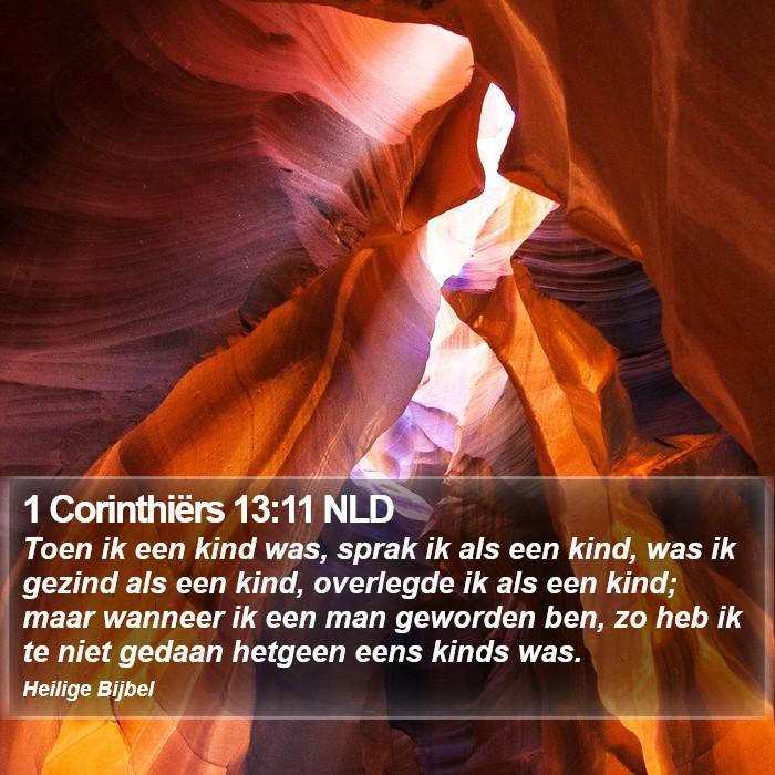 1 Corinthiërs 13:11 NLD Bible Study