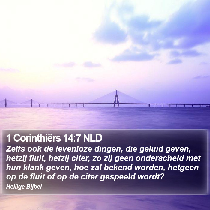 1 Corinthiërs 14:7 NLD Bible Study