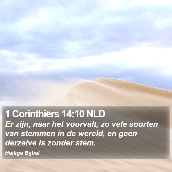 1 Corinthiërs 14:10 NLD Bible Study