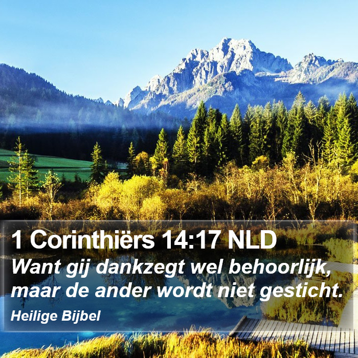 1 Corinthiërs 14:17 NLD Bible Study