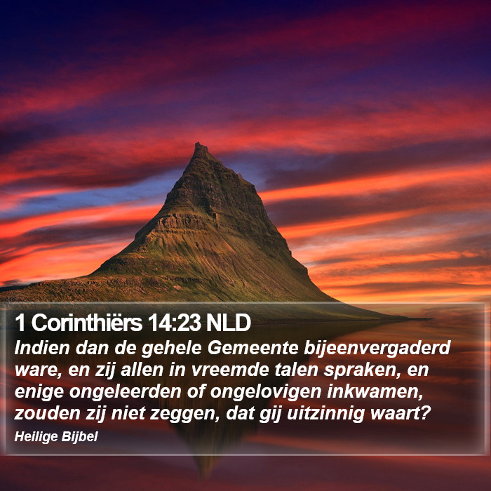 1 Corinthiërs 14:23 NLD Bible Study