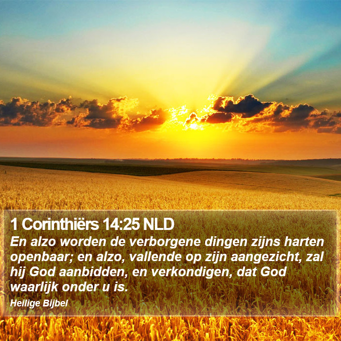 1 Corinthiërs 14:25 NLD Bible Study