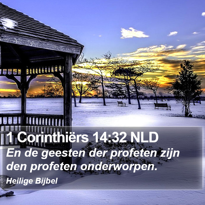 1 Corinthiërs 14:32 NLD Bible Study