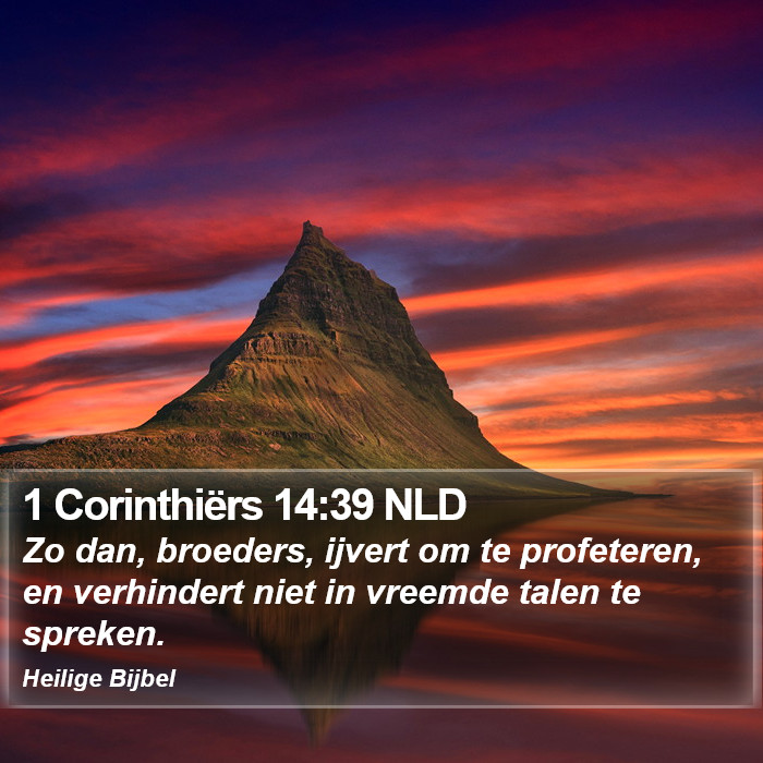 1 Corinthiërs 14:39 NLD Bible Study