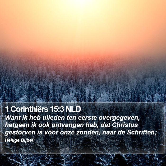 1 Corinthiërs 15:3 NLD Bible Study