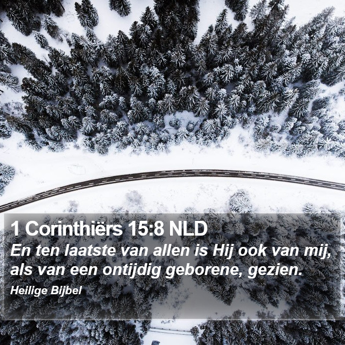 1 Corinthiërs 15:8 NLD Bible Study