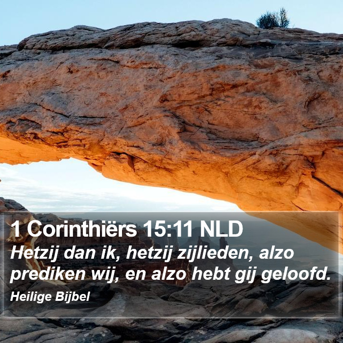 1 Corinthiërs 15:11 NLD Bible Study