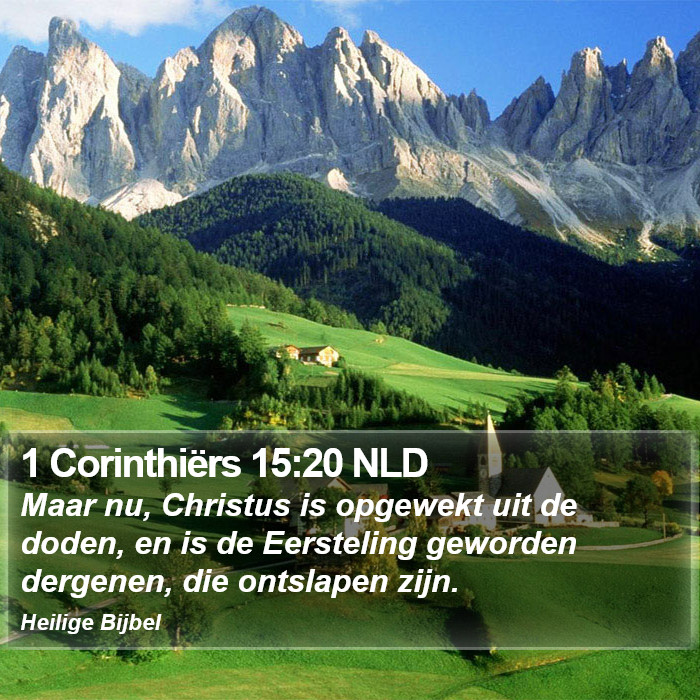 1 Corinthiërs 15:20 NLD Bible Study