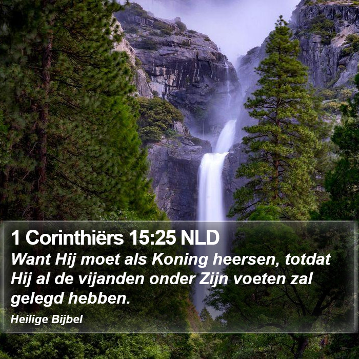 1 Corinthiërs 15:25 NLD Bible Study