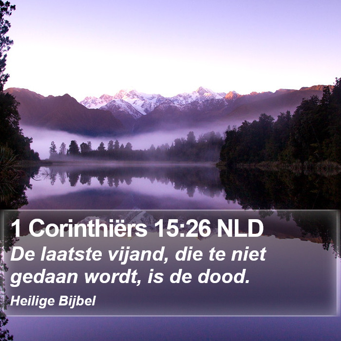 1 Corinthiërs 15:26 NLD Bible Study