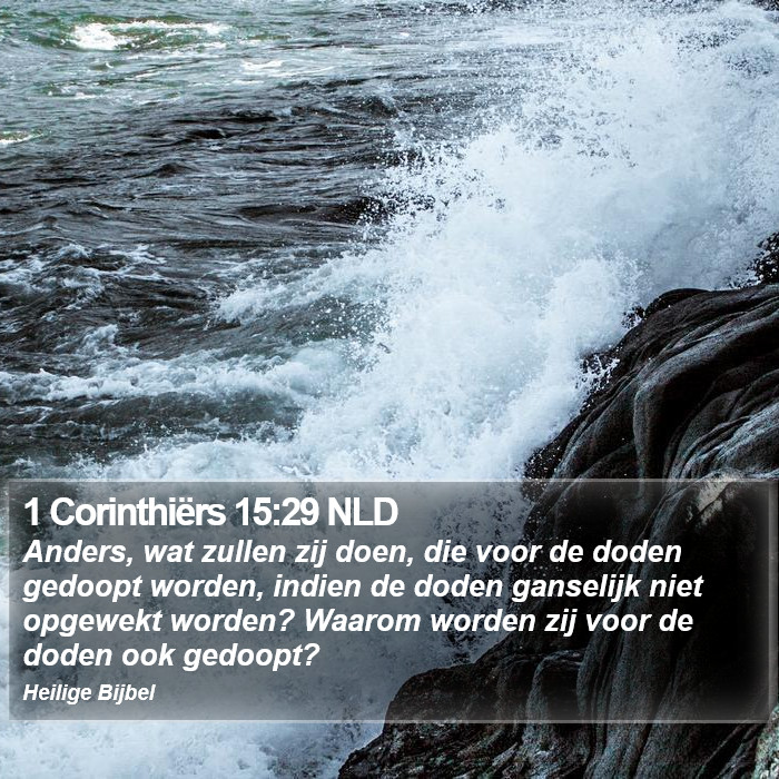 1 Corinthiërs 15:29 NLD Bible Study