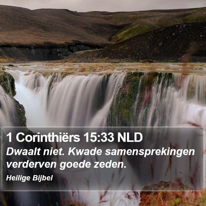 1 Corinthiërs 15:33 NLD Bible Study