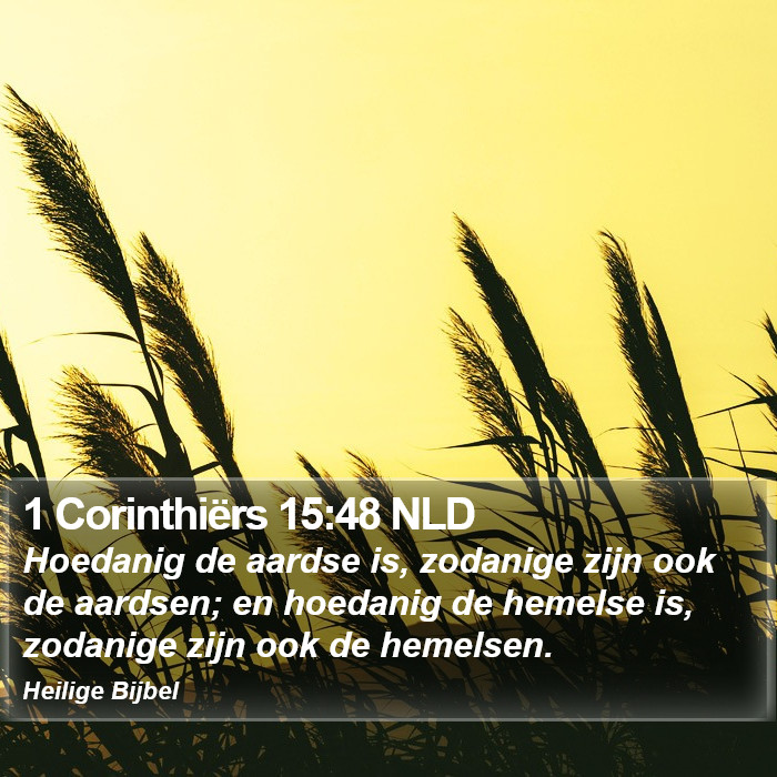 1 Corinthiërs 15:48 NLD Bible Study