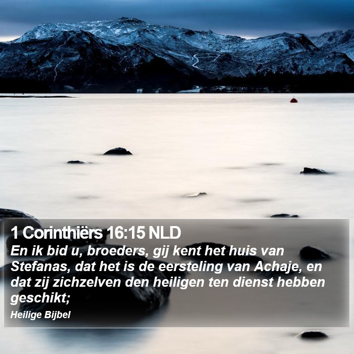 1 Corinthiërs 16:15 NLD Bible Study