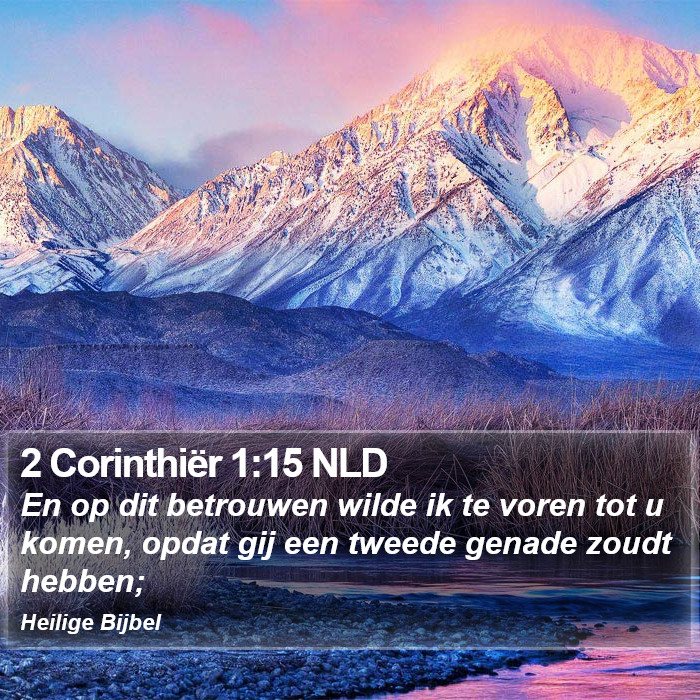 2 Corinthiër 1:15 NLD Bible Study