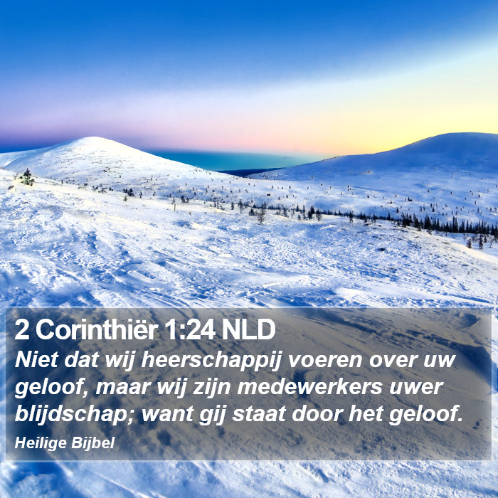 2 Corinthiër 1:24 NLD Bible Study