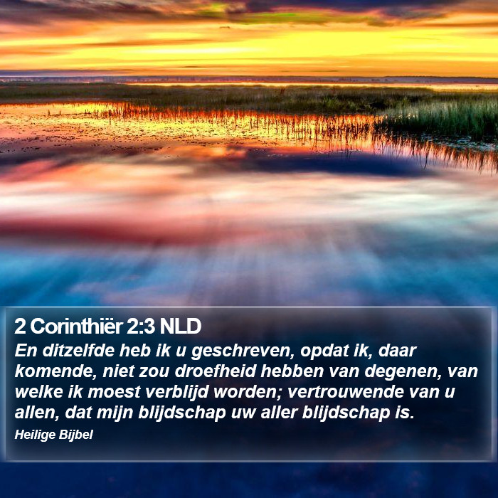 2 Corinthiër 2:3 NLD Bible Study