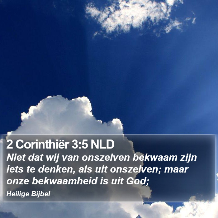 2 Corinthiër 3:5 NLD Bible Study