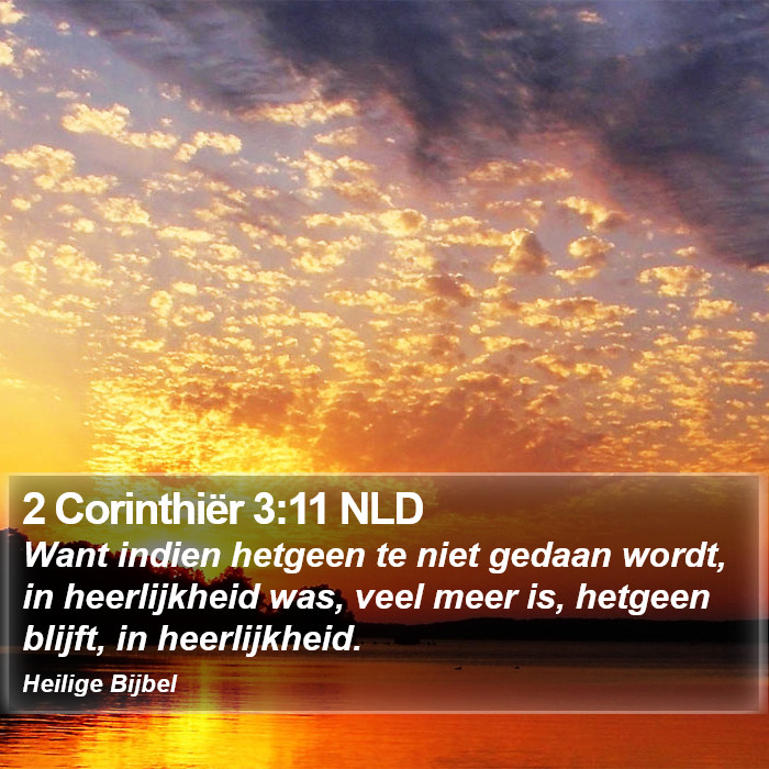 2 Corinthiër 3:11 NLD Bible Study
