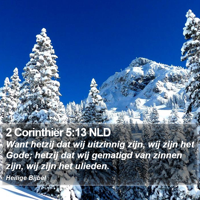 2 Corinthiër 5:13 NLD Bible Study