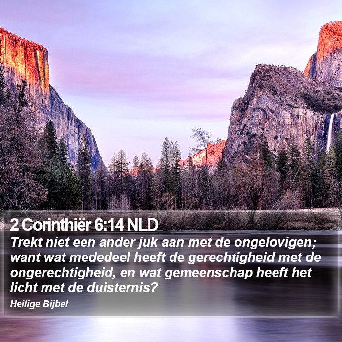 2 Corinthiër 6:14 NLD Bible Study