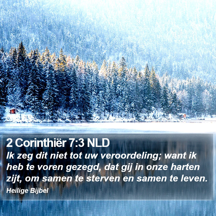 2 Corinthiër 7:3 NLD Bible Study