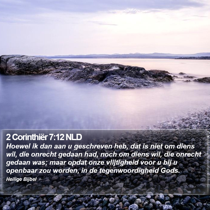 2 Corinthiër 7:12 NLD Bible Study