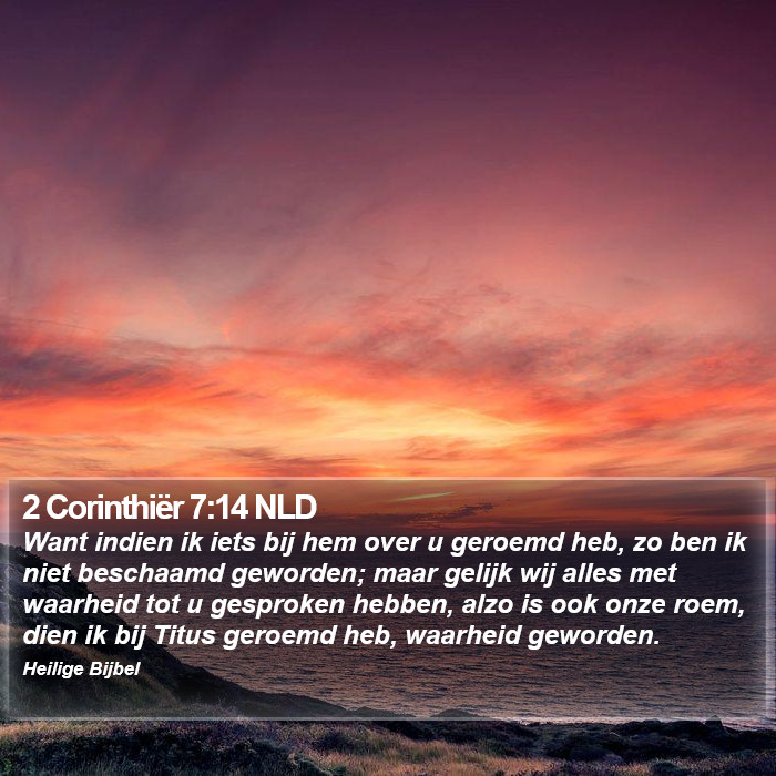 2 Corinthiër 7:14 NLD Bible Study