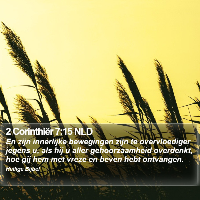 2 Corinthiër 7:15 NLD Bible Study