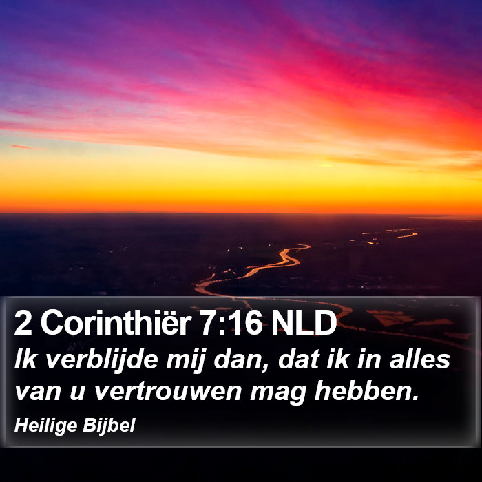 2 Corinthiër 7:16 NLD Bible Study