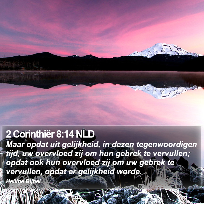 2 Corinthiër 8:14 NLD Bible Study