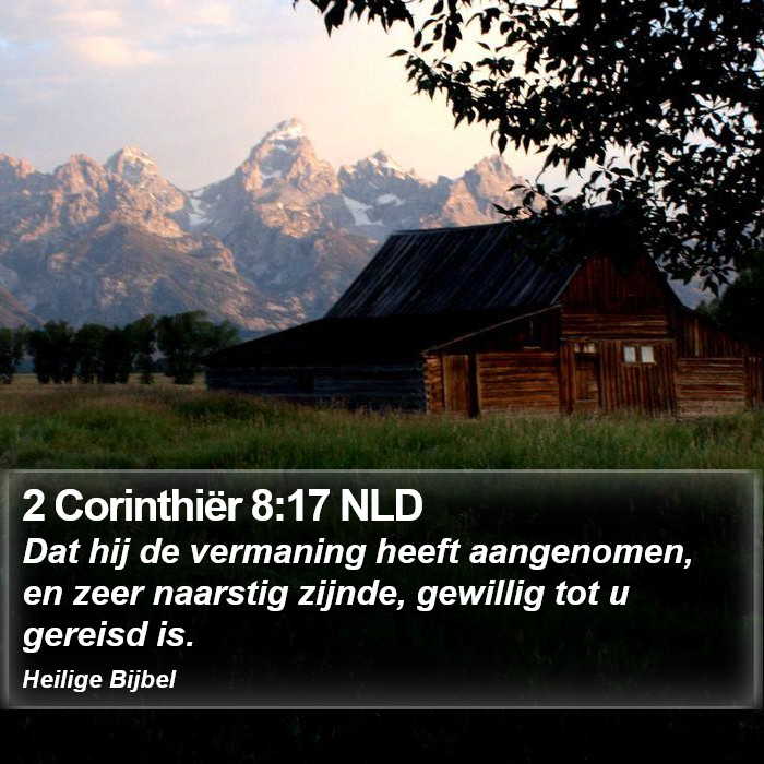 2 Corinthiër 8:17 NLD Bible Study