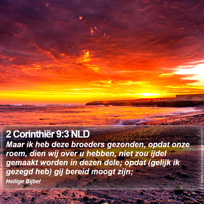 2 Corinthiër 9:3 NLD Bible Study
