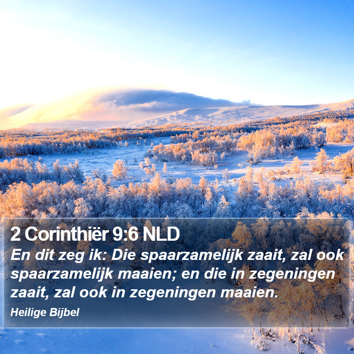 2 Corinthiër 9:6 NLD Bible Study