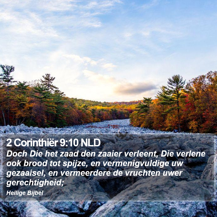 2 Corinthiër 9:10 NLD Bible Study