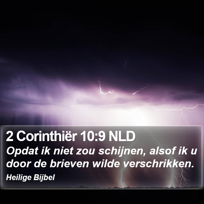 2 Corinthiër 10:9 NLD Bible Study