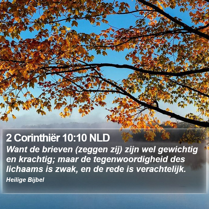 2 Corinthiër 10:10 NLD Bible Study