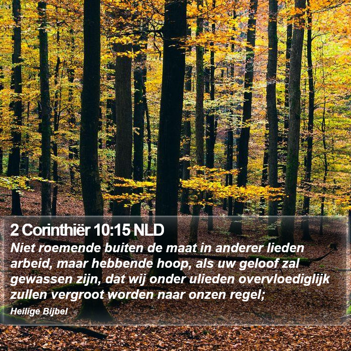 2 Corinthiër 10:15 NLD Bible Study