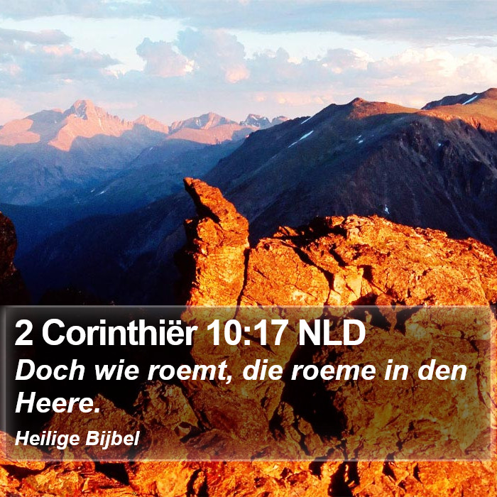 2 Corinthiër 10:17 NLD Bible Study