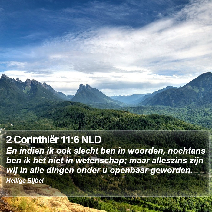 2 Corinthiër 11:6 NLD Bible Study