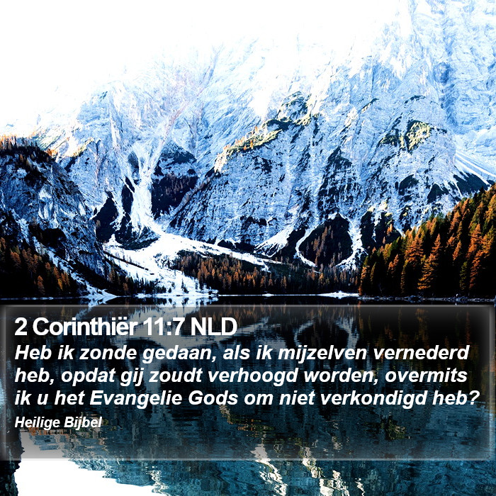 2 Corinthiër 11:7 NLD Bible Study
